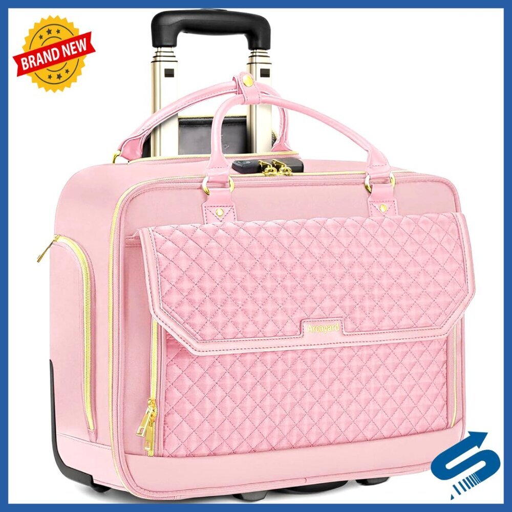 Rolling Laptop Briefcase TSA Friendly Professional Work Bag With Wheels